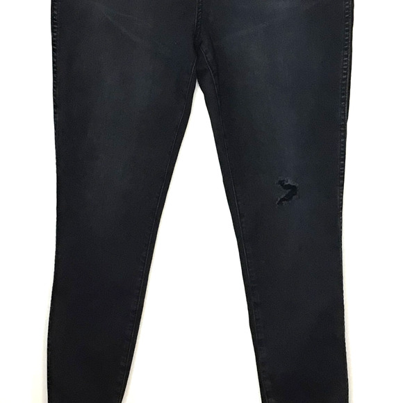 Kut from the Kloth Black Connie FabAb Ankle Skinny Distressed Jeans Size 12 - Picture 6 of 9